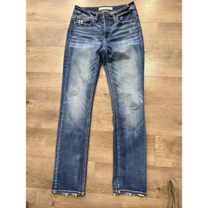 BKE Women's Jeans Blue Stella Mid rise Straight Leg Size 28x31.5 (Size 6)